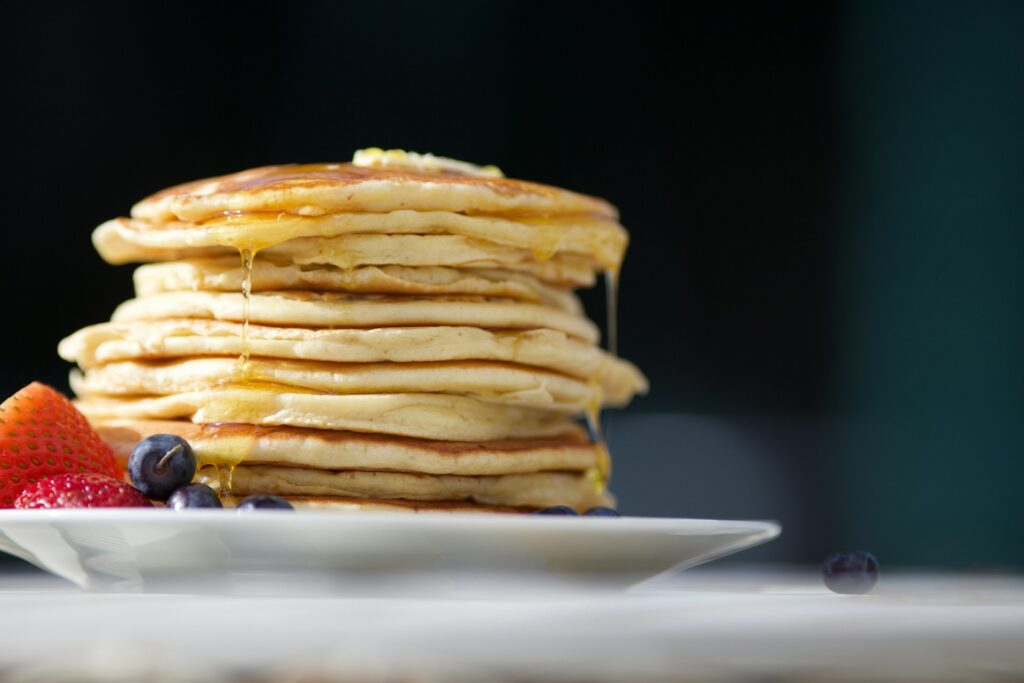 Pancake breakfast on a plate