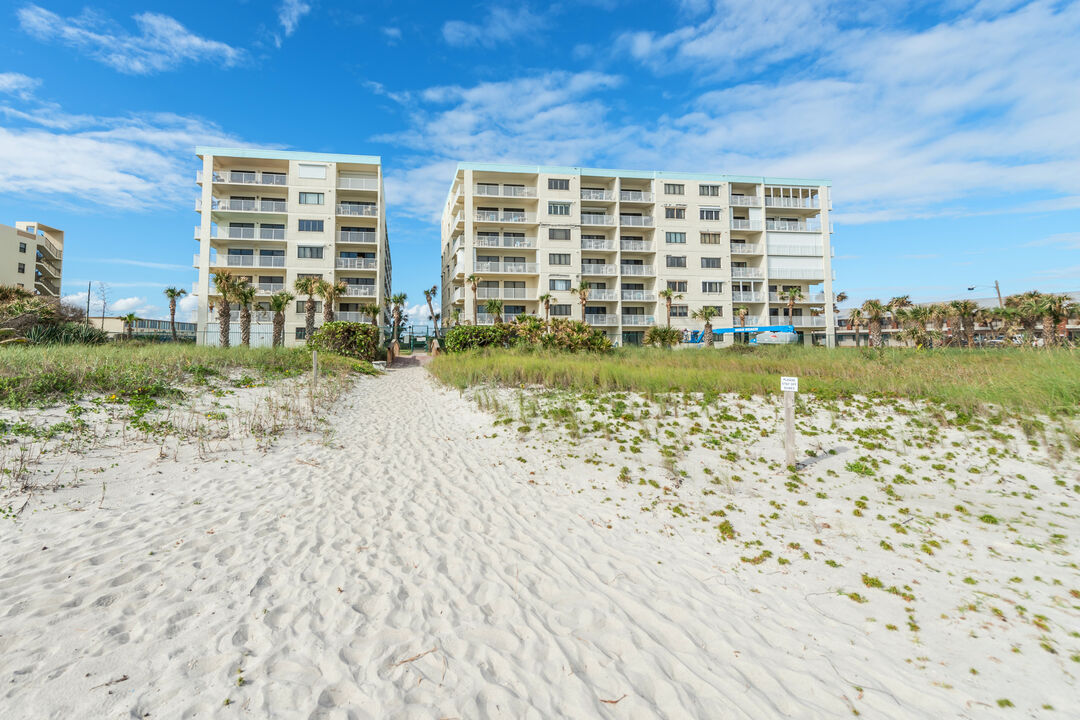 sandcastles resort cocoa beach view from beach