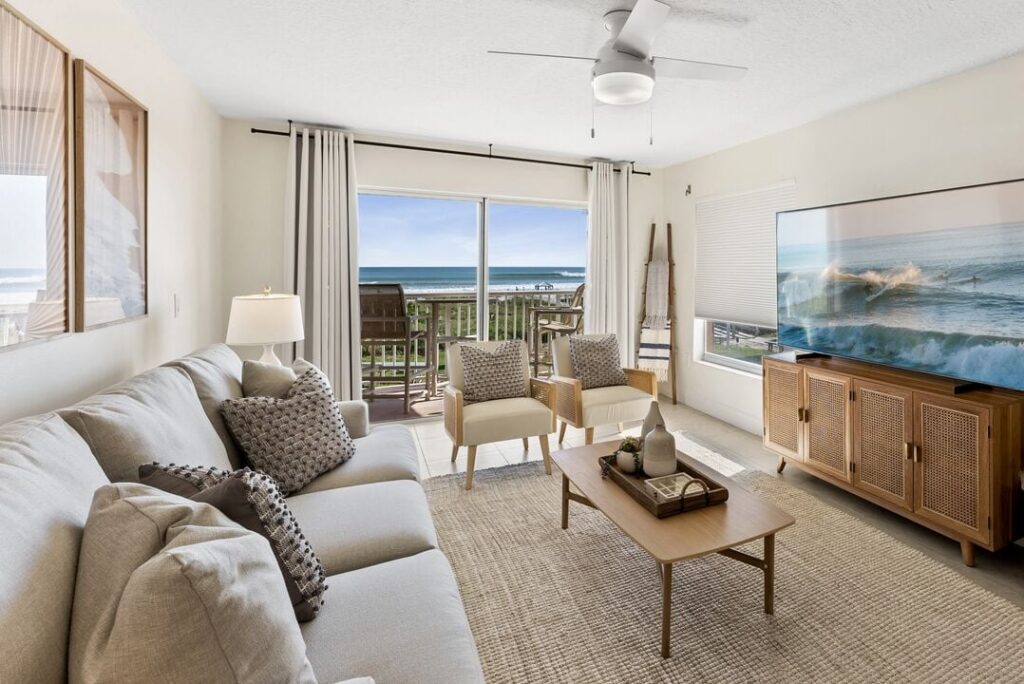 Living space in one of our Cocoa Beach rentals
