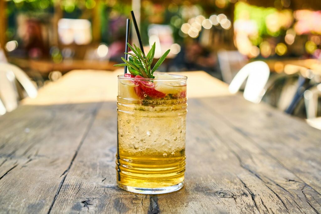 Iced tea on a table