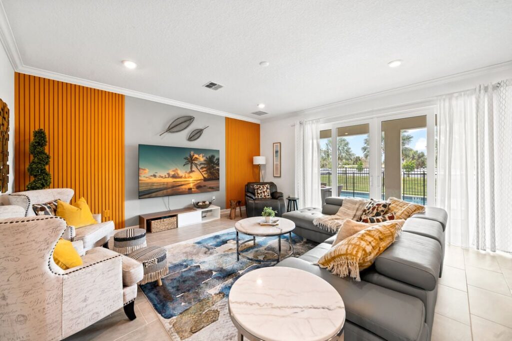 LIving area in one of our Melbourne Beach villas