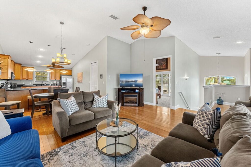 Living room in one our Space Coast rentals
